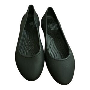 Crocs Laura ballet flats crocs in black size 10 iconic